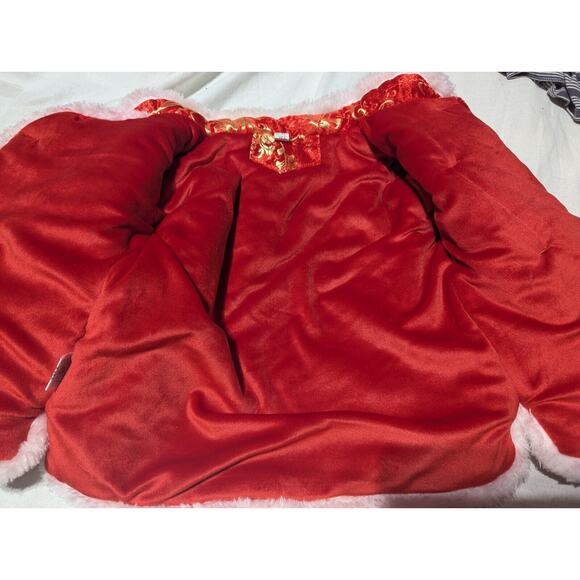 Traditional Chinese Toddler Two Piece Set Hanfu Faux fur trim tassel 3-4yrs - Picture 9 of 10